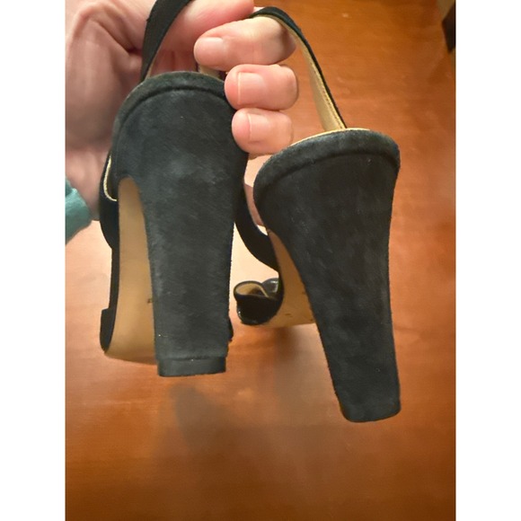 Emma Hope's Shoes heels women's EU 38 US 7.5 - 8 black embellished silver sling - Picture 3 of 10